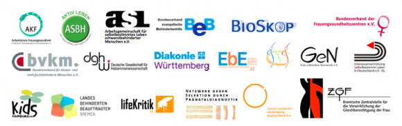 Logos der Organisationen die an der Stellungnahme beteiligt sind