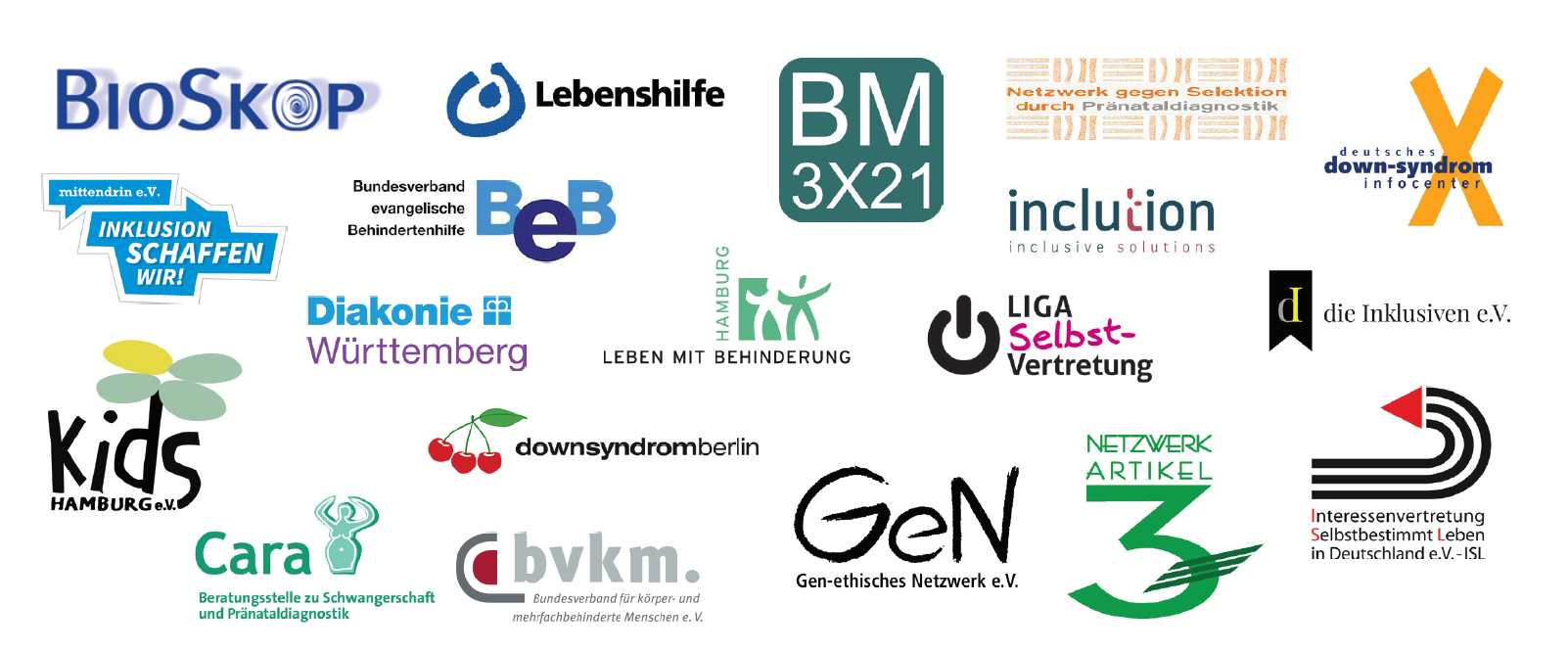 Logos der erstunterzeichnenden Organisationen des Offenen Briefs an den G-BA.