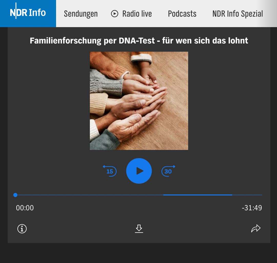 Screenshot Webseite NDR
