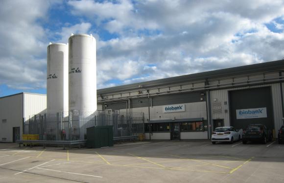 Foto des UK Biobank-Gebäudes